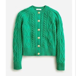 J. Crew Cable-knit cardigan sweater
